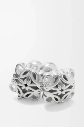 Anagram Bombé Chain Earrings in Sterling Silver