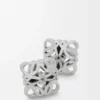 Anagram Bombé Earrings in Sterling Silver