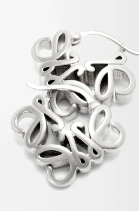 Anagram Bombé Hoop Earrings in Sterling Silver