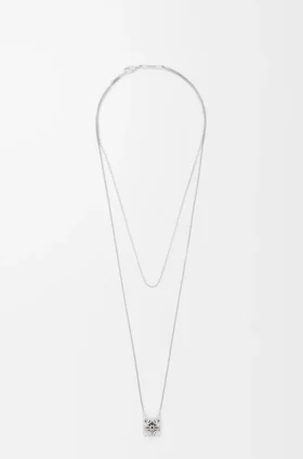Anagram Bombé Necklace in Sterling Silver