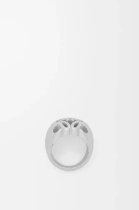 Anagram Bombé Signet Ring in Sterling Silver