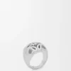 Anagram Bombé Signet Ring in Sterling Silver