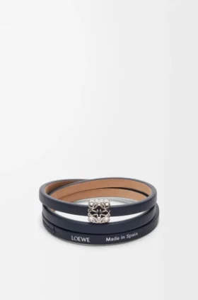 Anagram Bombé Twist Bracelet in Calfskin