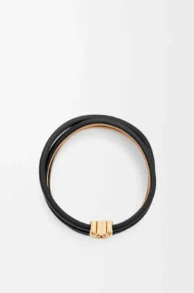Anagram Bombé Twist Bracelet in Calfskin