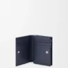 Anagram Compact Wallet in Pebble Grained Calfskin