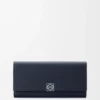 Anagram Continental Wallet in Pebble Grained Calfskin