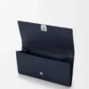 Anagram Continental Wallet in Pebble Grained Calfskin