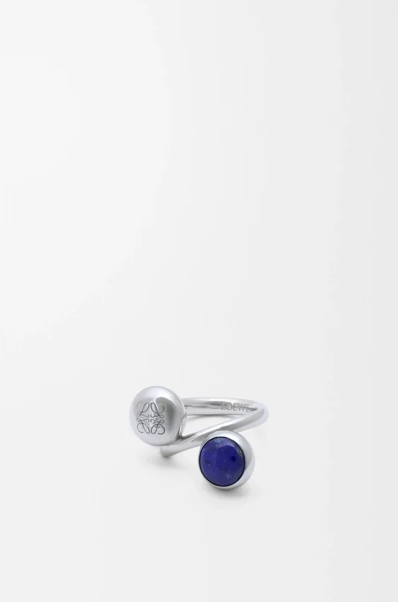 Anagram Pebble Ring in Sterling Silver and Lapis Lazuli Anagram Pebble Ring in Sterling Silver and Lapis Lazuli