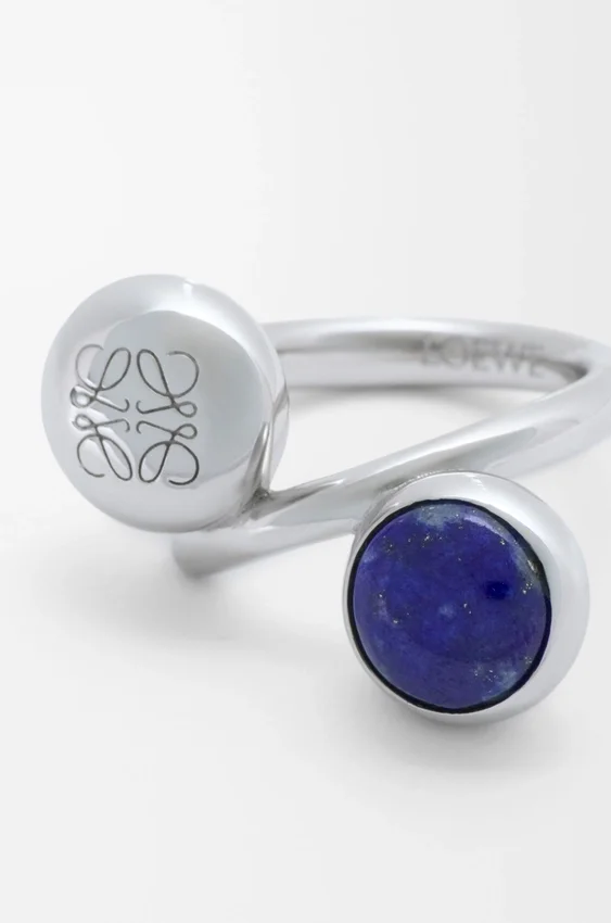 Anagram Pebble Ring in Sterling Silver and Lapis Lazuli Anagram Pebble Ring in Sterling Silver and Lapis Lazuli