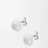 Anagram Pebble Stud Earrings in Sterling Silver