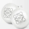 Anagram Pebble Stud Earrings in Sterling Silver