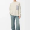 Anagram Pocket Sweater in Cotton Blend