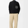 Anagram Pocket Sweater in Cotton Blend