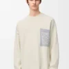 Anagram Pocket Sweater in Cotton Blend