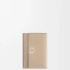 Anagram Small Vertical Wallet in Pebble Grained Calfskin