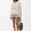 Anagram Sweater in Cotton and Wool Blend