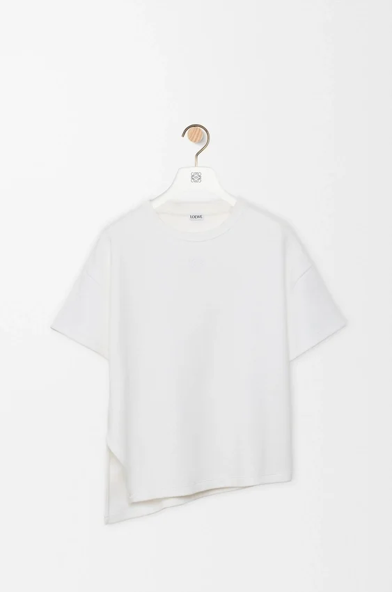 Asymmetric T-Shirt in Cotton Blend Asymmetric T-Shirt in Cotton Blend