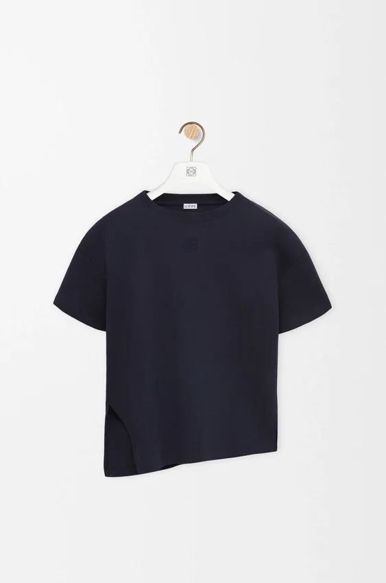 Asymmetric T-Shirt in Cotton Blend Asymmetric T-Shirt in Cotton Blend