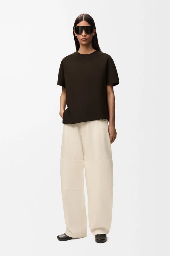 Asymmetric T-Shirt in Cotton Blend Asymmetric T-Shirt in Cotton Blend