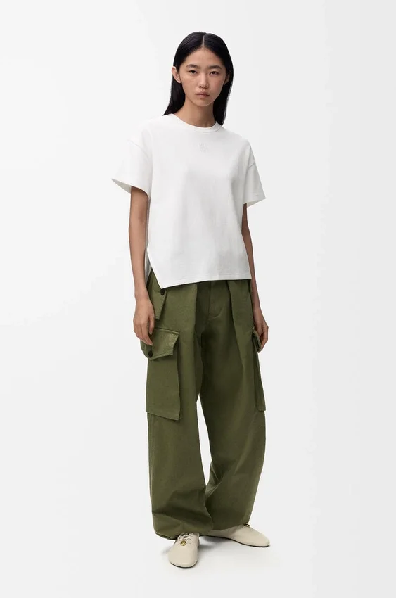 Asymmetric T-Shirt in Cotton Blend Asymmetric T-Shirt in Cotton Blend