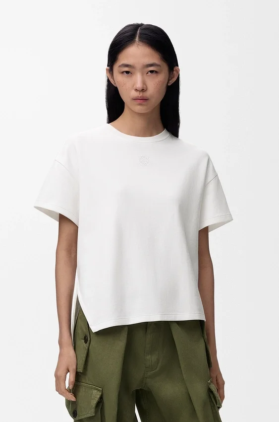 Asymmetric T-Shirt in Cotton Blend Asymmetric T-Shirt in Cotton Blend