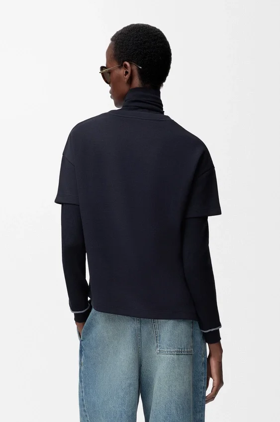Asymmetric T-Shirt in Cotton Blend Asymmetric T-Shirt in Cotton Blend