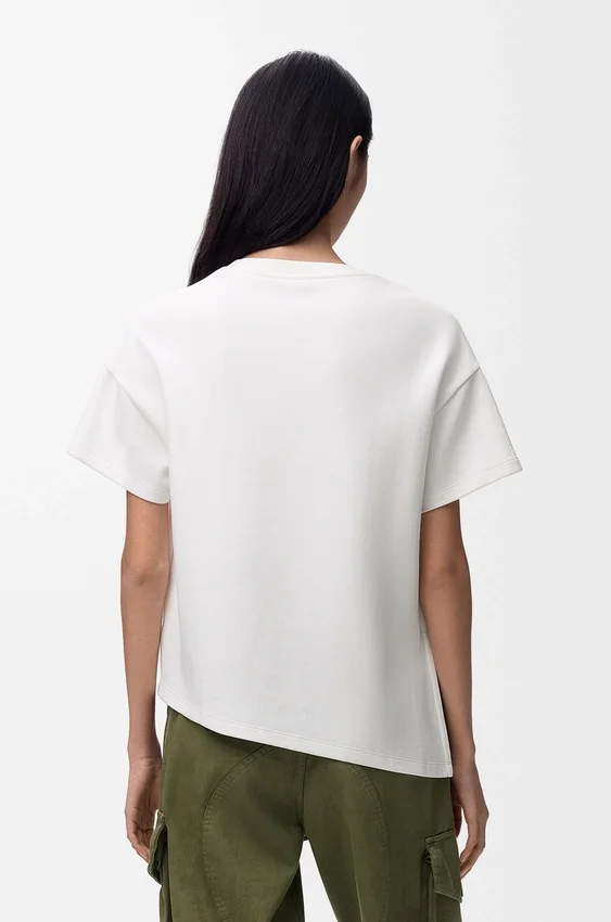 Asymmetric T-Shirt in Cotton Blend Asymmetric T-Shirt in Cotton Blend