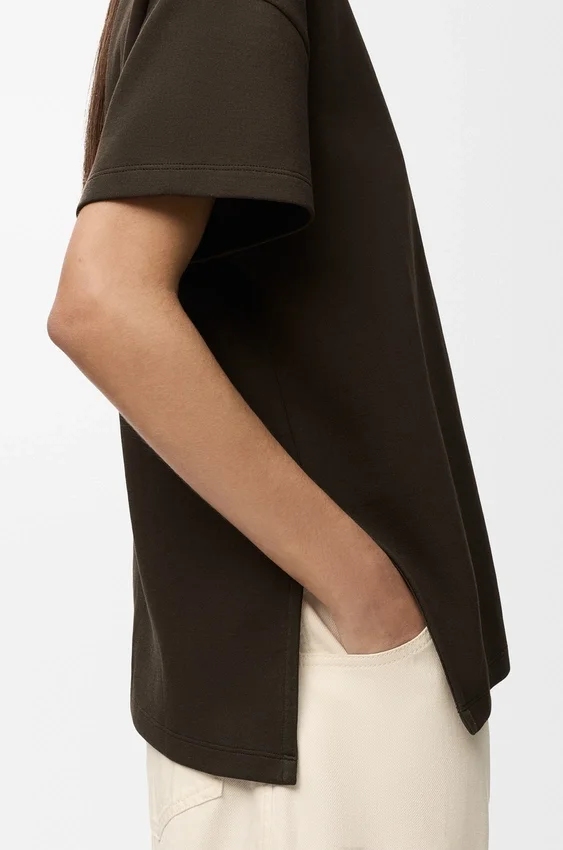 Asymmetric T-Shirt in Cotton Blend Asymmetric T-Shirt in Cotton Blend