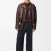 Balloon Biker Jacket in Nappa Lambskin