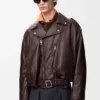 Balloon Biker Jacket in Nappa Lambskin