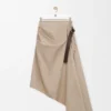 Belted Skirt in Cotton and Silk