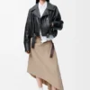Belted Skirt in Cotton and Silk