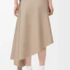 Belted Skirt in Cotton and Silk