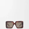 Beveled Square Maxi Anagram Sunglasses