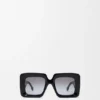 Beveled Square Maxi Anagram Sunglasses