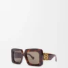Beveled Square Maxi Anagram Sunglasses