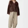 Cardigan in Shearling