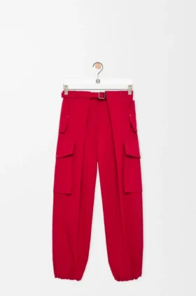 Cargo Trousers in Cotton and Silk