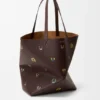 Cats Xl Puzzle Fold Tote in Nappa Calfskin