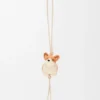 Corgi Charm in Felt and Calfskin