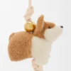 Corgi Charm in Felt and Calfskin