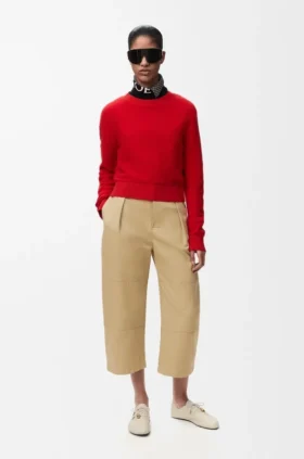 Cropped Trousers in Cotton