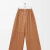 Cropped Trousers in Nappa Lambskin