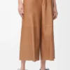 Cropped Trousers in Nappa Lambskin