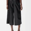 Cropped Trousers in Nappa Lambskin