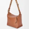 Cubi Crossbody Bag in Supple Smooth Calfskin and Jacquard