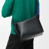 Cubi Crossbody Bag in Supple Smooth Calfskin and Jacquard