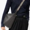 Cubi Crossbody Bag in Supple Smooth Calfskin and Jacquard