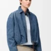 Draped Jacket in Denim