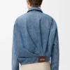 Draped Jacket in Denim